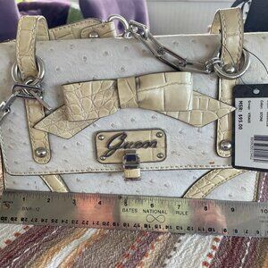 Guess White and Cream purse